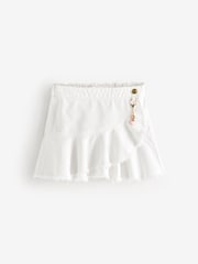 River Island White Aysmmetric Skirt With Keychain - Image 1 of 1