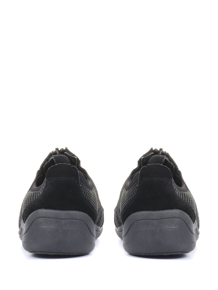 Pavers Black Pavers Ladies Casual Zip Up Trainers - Image 2 of 5