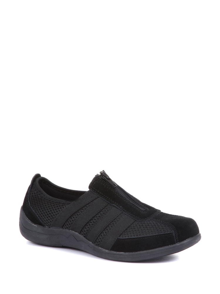 Pavers Black Pavers Ladies Casual Zip Up Trainers - Image 3 of 5