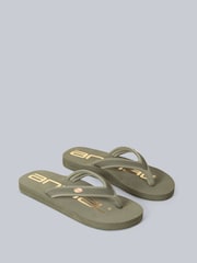 Animal Green Olive Womens Swish Flip Flops - Image 1 of 5
