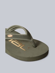 Animal Green Olive Womens Swish Flip Flops - Image 5 of 5