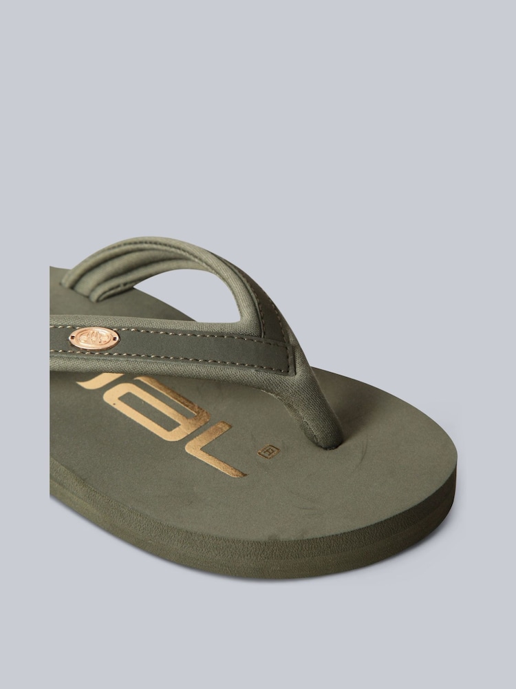 Animal Green Olive Womens Swish Flip Flops - Image 5 of 5