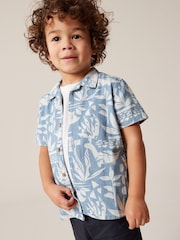 Blue Dino Short Sleeve Printed Shirt (3mths-7yrs) - Image 1 of 6