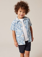 Blue Dino Short Sleeve Printed Shirt (3mths-7yrs) - Image 3 of 6