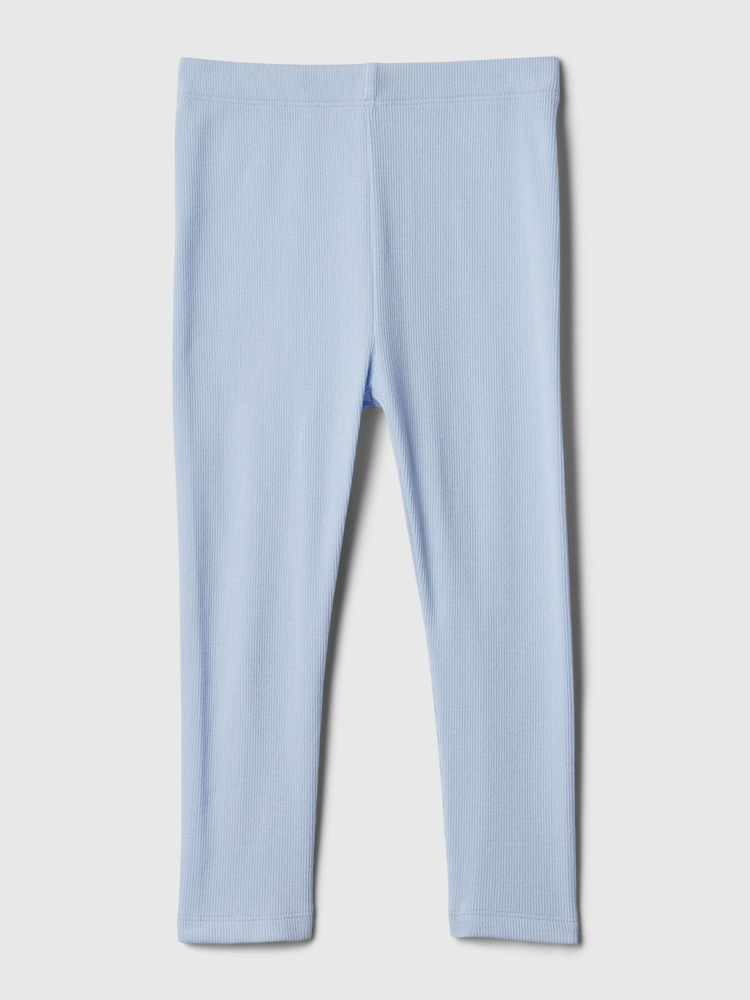 Gap Blue Pull On Ribbed Knit Leggings (Newborn-5yrs) - Image 1 of 2