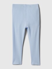 Gap Blue Pull On Ribbed Knit Leggings (Newborn-5yrs) - Image 2 of 2