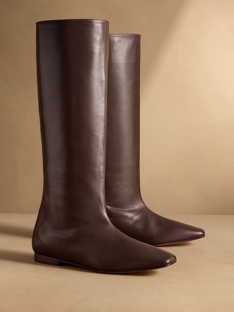 Russell & Bromley Brown Carden Knee High Boots - Image 1 of 7 Russell & Bromley Brown Carden Knee High Boots - Image 1 of 7