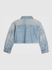 River Island Blue Heart Embellished Denim Jacket - Image 2 of 4