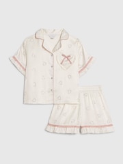 River Island Hjärta Diamante Satin Pyjamas Set - Bild 2 av 5