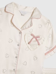 River Island Hjärta Diamante Satin Pyjamas Set - Bild 4 av 5