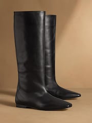 Russell & Bromley Black Carden Knee High Boots - Image 1 of 7