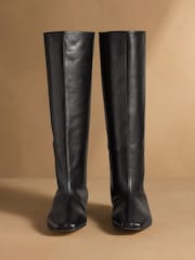 Russell & Bromley Black Carden Knee High Boots - Image 3 of 7