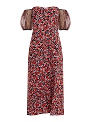 French Connection Clara Aflavia Puff Sleeve Dress - Image 1 of 4