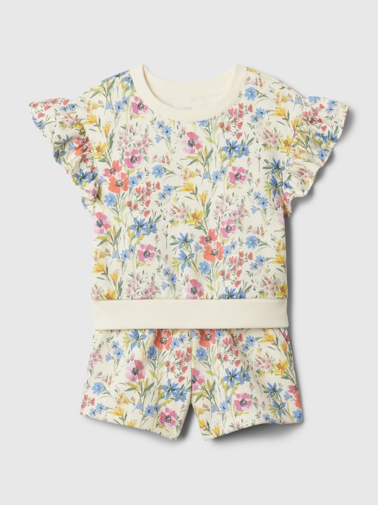 Gap Florales T-Shirt und Shorts im Set (Neugeborene-5 Jahre) - Bild 1 von 3
