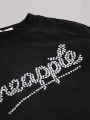 Pineapple Black Sequin Logo Girls Sweatshirt - Image 6 of 6