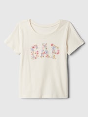 Gap Mix & Match Geblümtes T-Shirt mit Rundhalsausschnitt und Logo (Baby – bis 5 Jahre) - Bild 1 von 2
