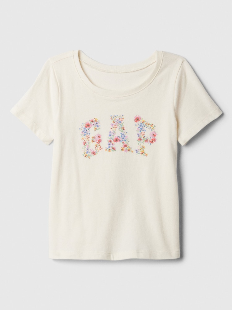 Gap Mix & Match Geblümtes T-Shirt mit Rundhalsausschnitt und Logo (Baby – bis 5 Jahre) - Bild 1 von 2