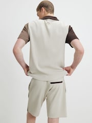 River Island Brown Slim Fit Ottoman Shorts - Image 3 of 4