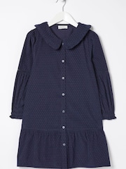FatFace Blue Katy Collared Cord Dress - Image 4 of 4