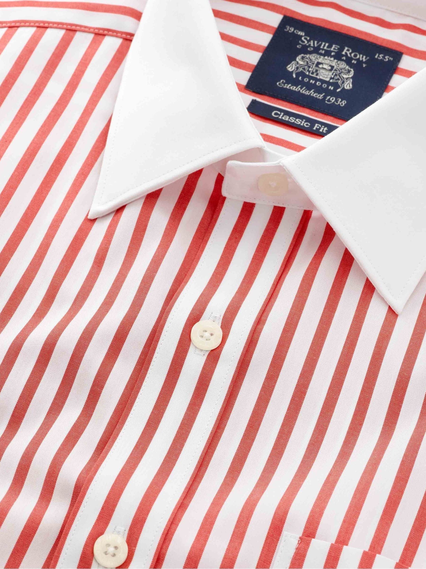 Buy Savile Row Company Classic Fit 100% Cotton Stripe Double