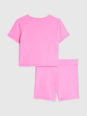 River Island Pink Active Top & Cycling Shorts Set - Image 3 of 4