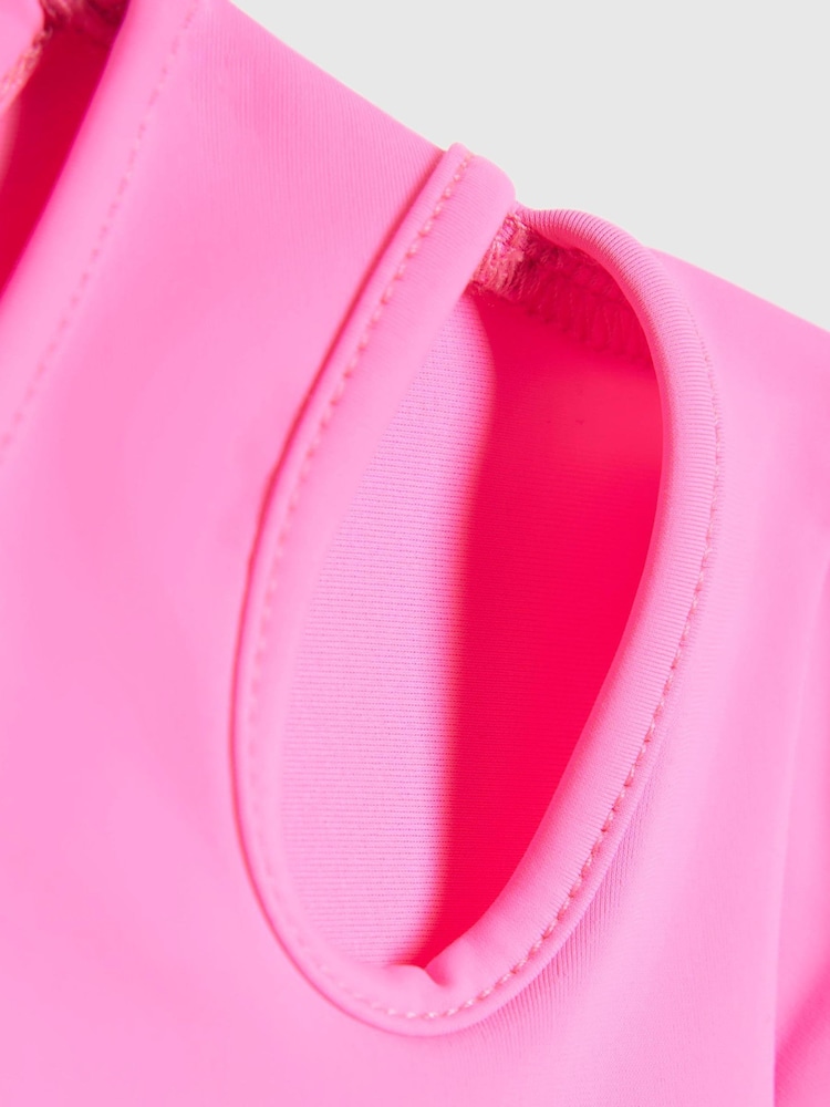 River Island Pink Active Top & Cycling Shorts Set - Image 4 of 4