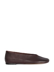 Dune London Brown Highway Ballet Pumps - Image 1 of 5