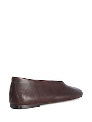Dune London Brown Highway Ballet Pumps - Image 3 of 5