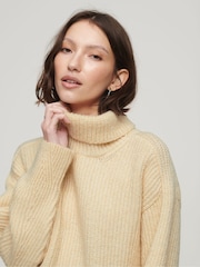 Superdry Brown Knitted Roll Neck jumper Dress - Image 4 of 7