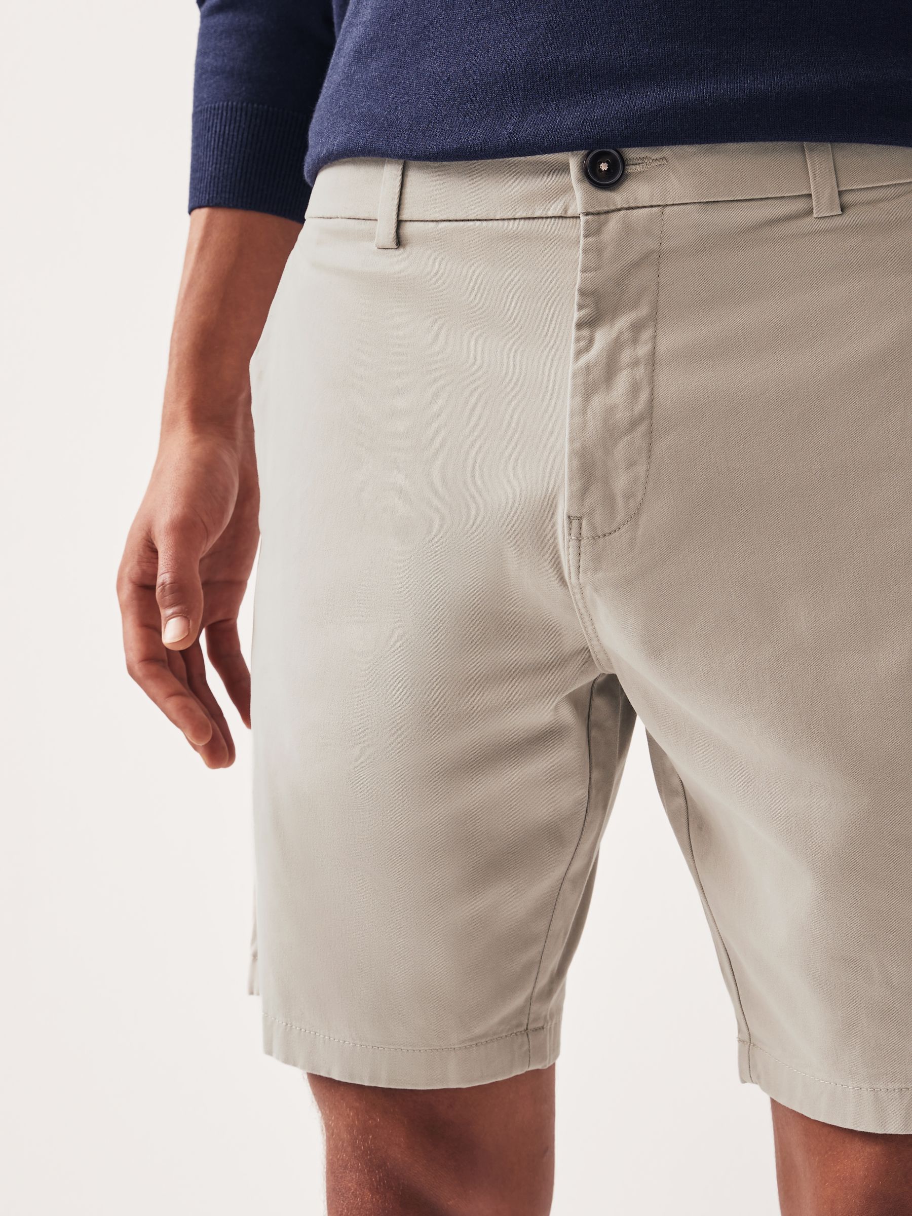 Buy Bone Natural Slim Fit Stretch Chinos Shorts from Next Czech Republic