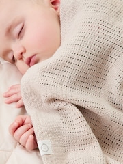Neutral brun - Mori Soft Cotton & Bamboo Cellular Baby Tæppe - Billede 1 af 4