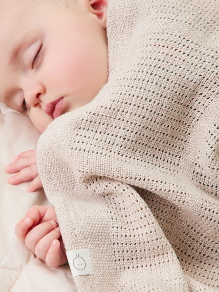 Neutral brun - Mori Soft Cotton & Bamboo Cellular Baby Tæppe - Billede 1 af 4