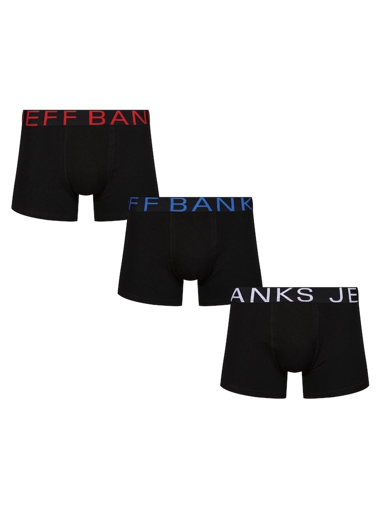 Jeff Banks Black Classic 3 Pack Trunks - Image 1 of 3