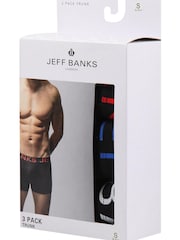 Jeff Banks Black Classic 3 Pack Trunks - Image 3 of 3