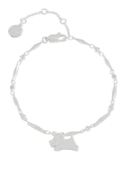 Radley Ladies Silver Tone Cranwell Close Jumping Dog Charm Bracelet - Image 1 of 4