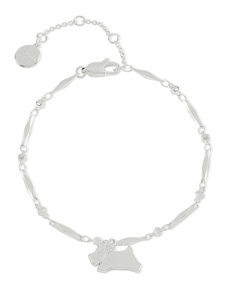 Radley Ladies Silver Tone Cranwell Close Jumping Dog Charm Bracelet - Image 1 of 4