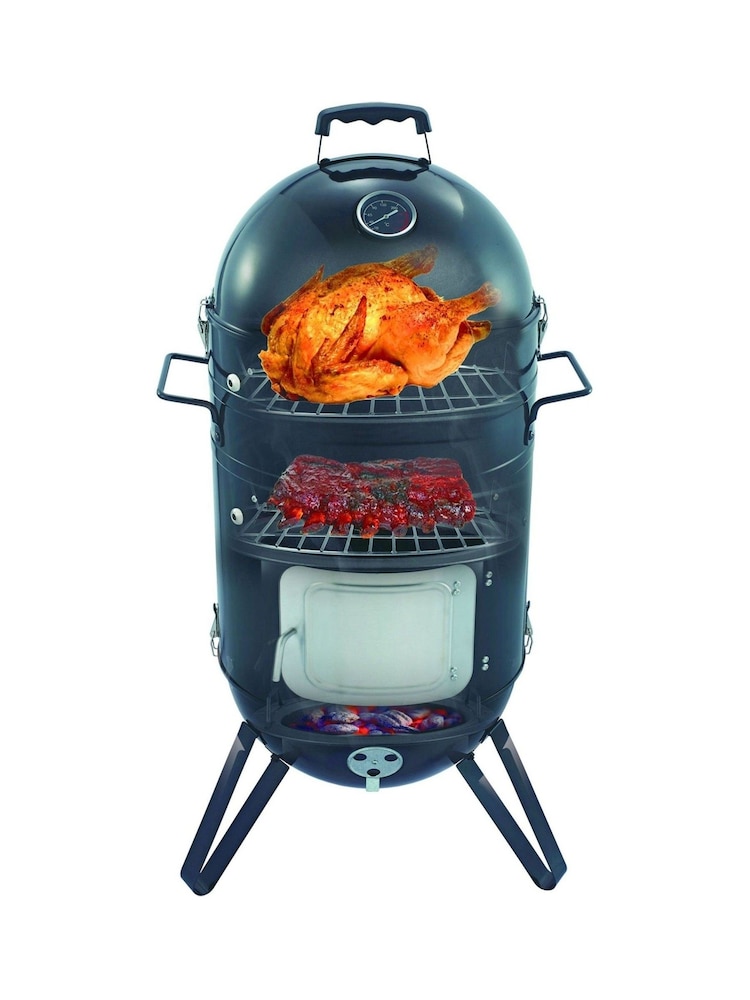 Callow Black Garden 14 Premium Charcoal Smoker BBQ Grill - Image 1 of 4