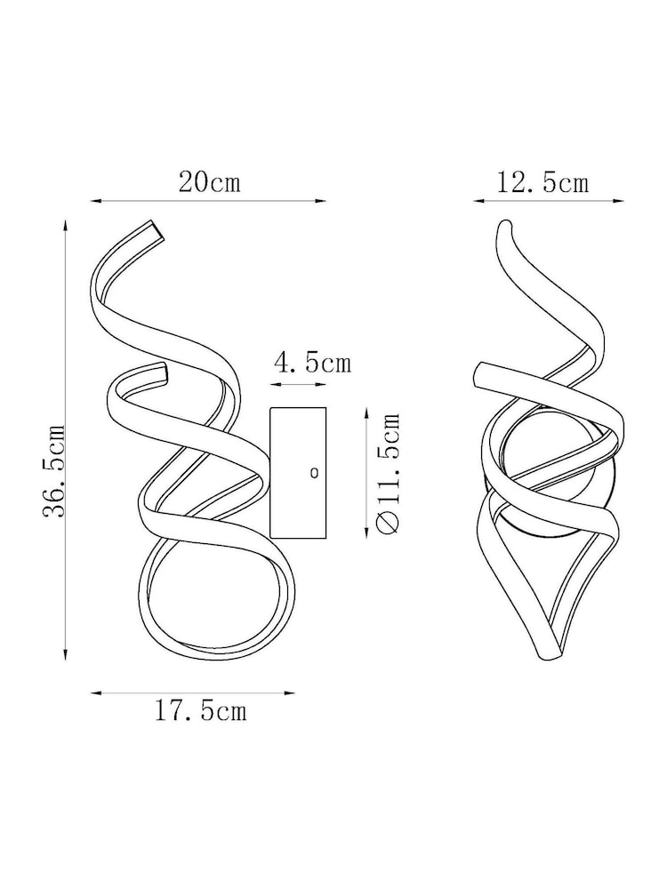 Chrome Cara LED Wall Light - Image 8 of 8