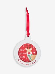 JoJo Maman Bébé White Christmas 2023 Family Photo Tree Decoration - Image 1 of 2