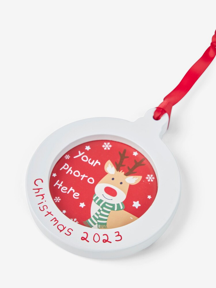 JoJo Maman Bébé White Christmas 2023 Family Photo Tree Decoration - Image 2 of 2 JoJo Maman Bébé White Christmas 2023 Family Photo Tree Decoration - Image 2 of 2