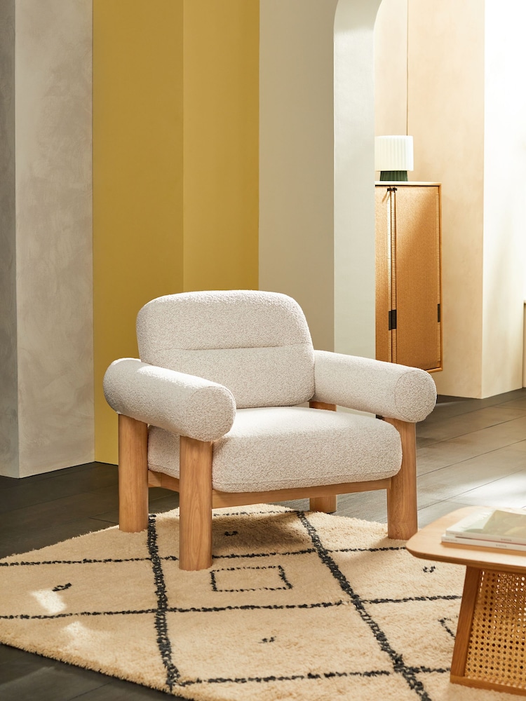 MADE.COM Pax Boucle Off White Maxton Chair - Image 1 of 4