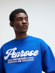 River Island Blue Oversized Sports Club Sweatshirt - Image 4 of 4