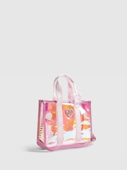 River Island Pink Jelly Shopper with Pouch Clip - Image 3 of 5