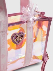 River Island Pink Jelly Shopper with Pouch Clip - Image 5 of 5