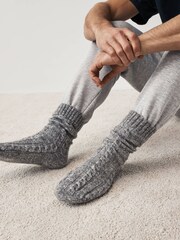 Blue/Grey Thick Cable Socks 2 Packs - Image 2 of 6