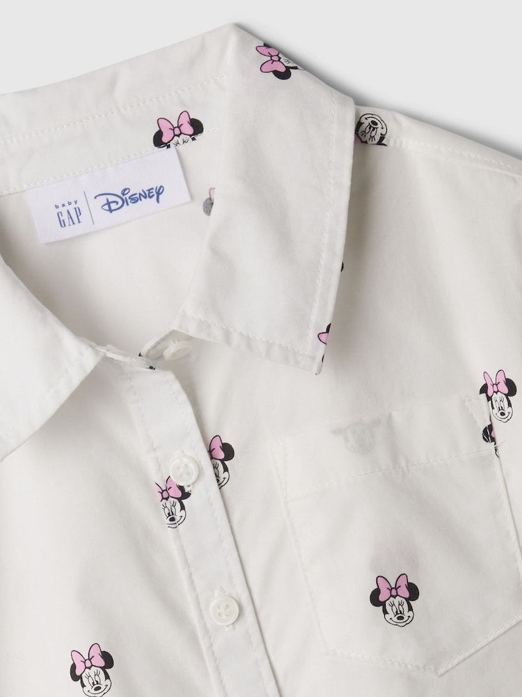 Gap White Disney Minnie Mouse Print Short Sleeve Shirt (Newborn-5yrs) - Image 3 of 3 Gap White Disney Minnie Mouse Print Short Sleeve Shirt (Newborn-5yrs) - Image 3 of 3