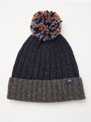FatFace Blue Nep Bobble Hat - Image 1 of 2