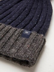 FatFace Blue Nep Bobble Hat - Image 2 of 2