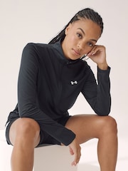 Under Armour Black Solid Tech 1/2 Zip Top - Image 1 of 7