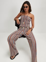River Island Metallic Stripe Wide Leg Trousers - Slika 2 iz 4